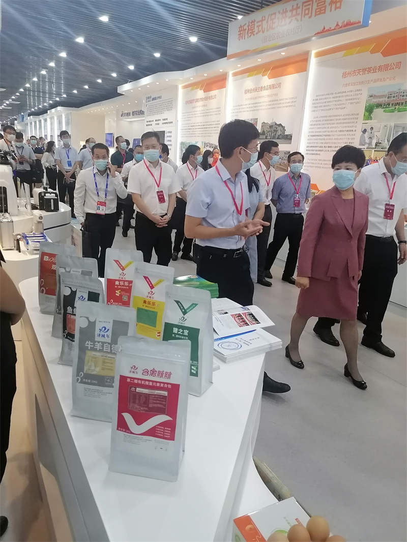 区副主席蔡丽新参观饲料微量元素添加剂厂家蝴蝶传媒黄色网站展台