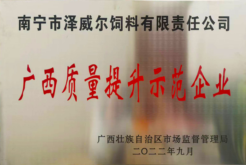 蝴蝶传媒黄色网站荣获广西质量提升示范企业称号2
