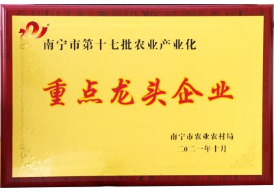 蝴蝶传媒黄色网站饲料荣获南宁市第十七批农业产业化重点龙头企业